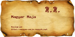 Magyar Maja névjegykártya