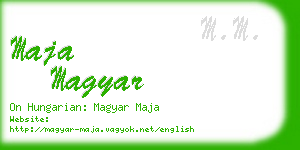 maja magyar business card